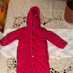 Ralph Lauren Quilted Pink Baby Snowsuit
